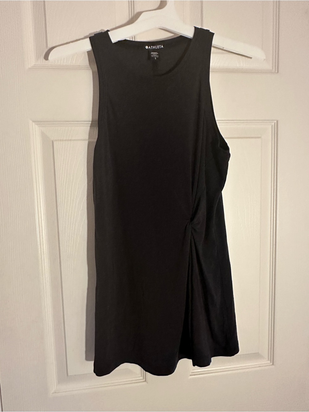 Athleta Radiate Black Twist-Side Tank top size small